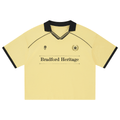 Unisex Collared Piping Boxy Soccer Jersey Yellow - Camisetas DAWS