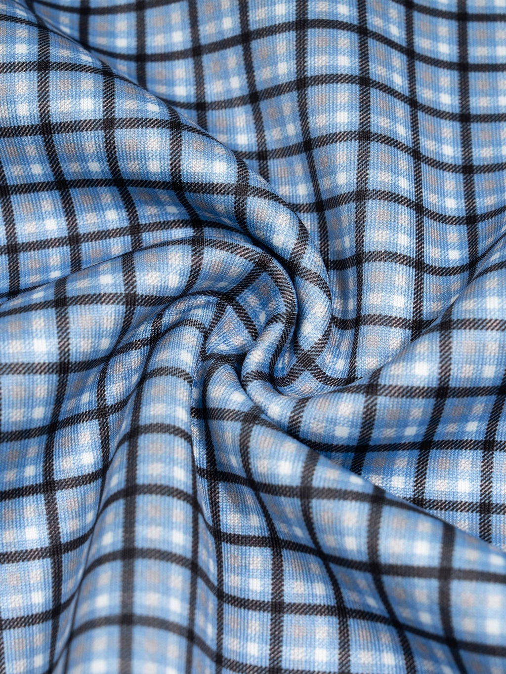 Unisex Plaid Quarter-Zip Sweatshirt Sky Blue Plaid - DAWS