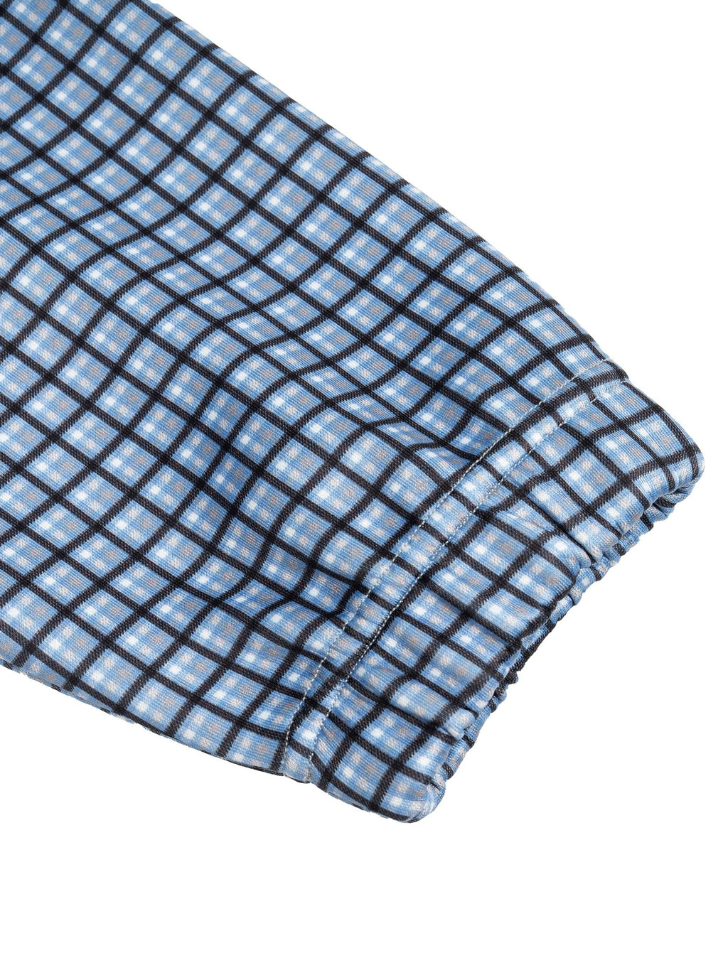 Unisex Plaid Quarter-Zip Sweatshirt Sky Blue Plaid - DAWS