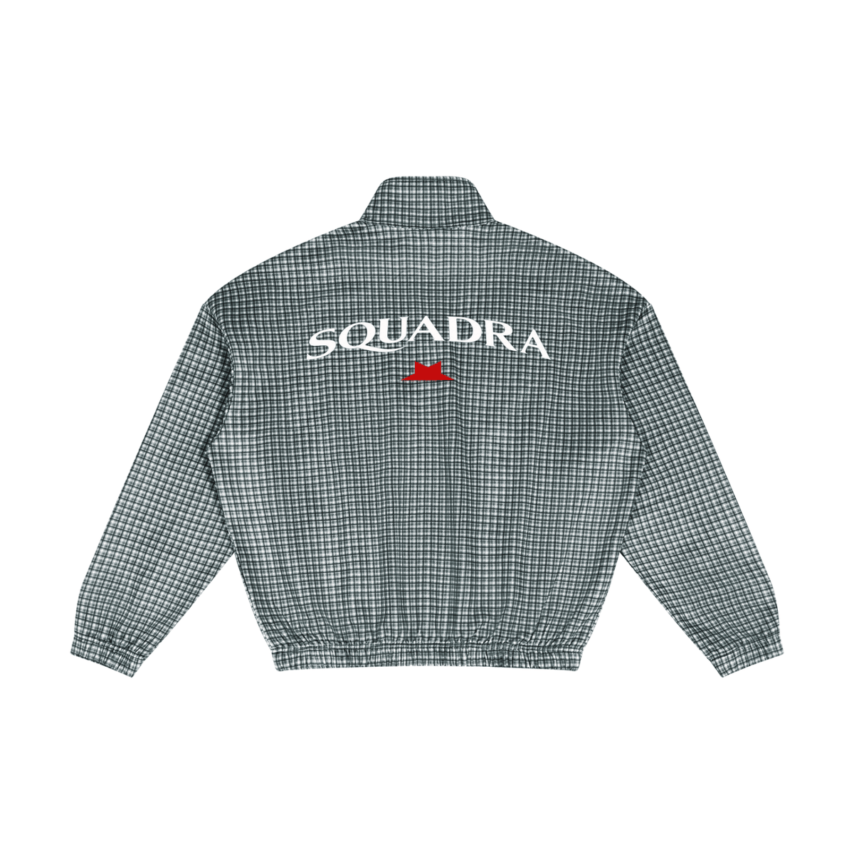 Unisex Plaid Quarter-Zip Sweatshirt Navy Blue Plaid - DAWS