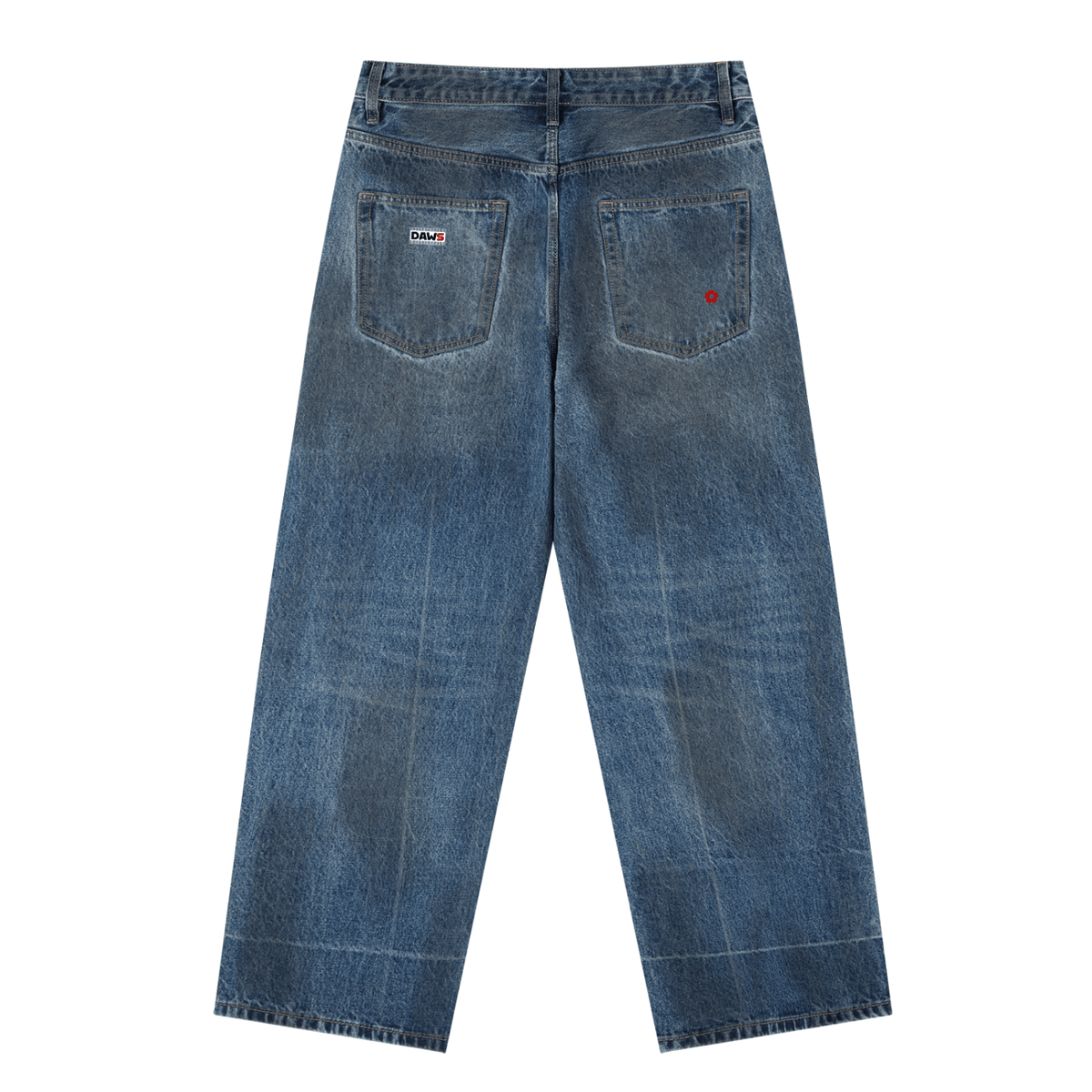 Vintage Wash Baggy Denim Jeans - Pantalones DAWS
