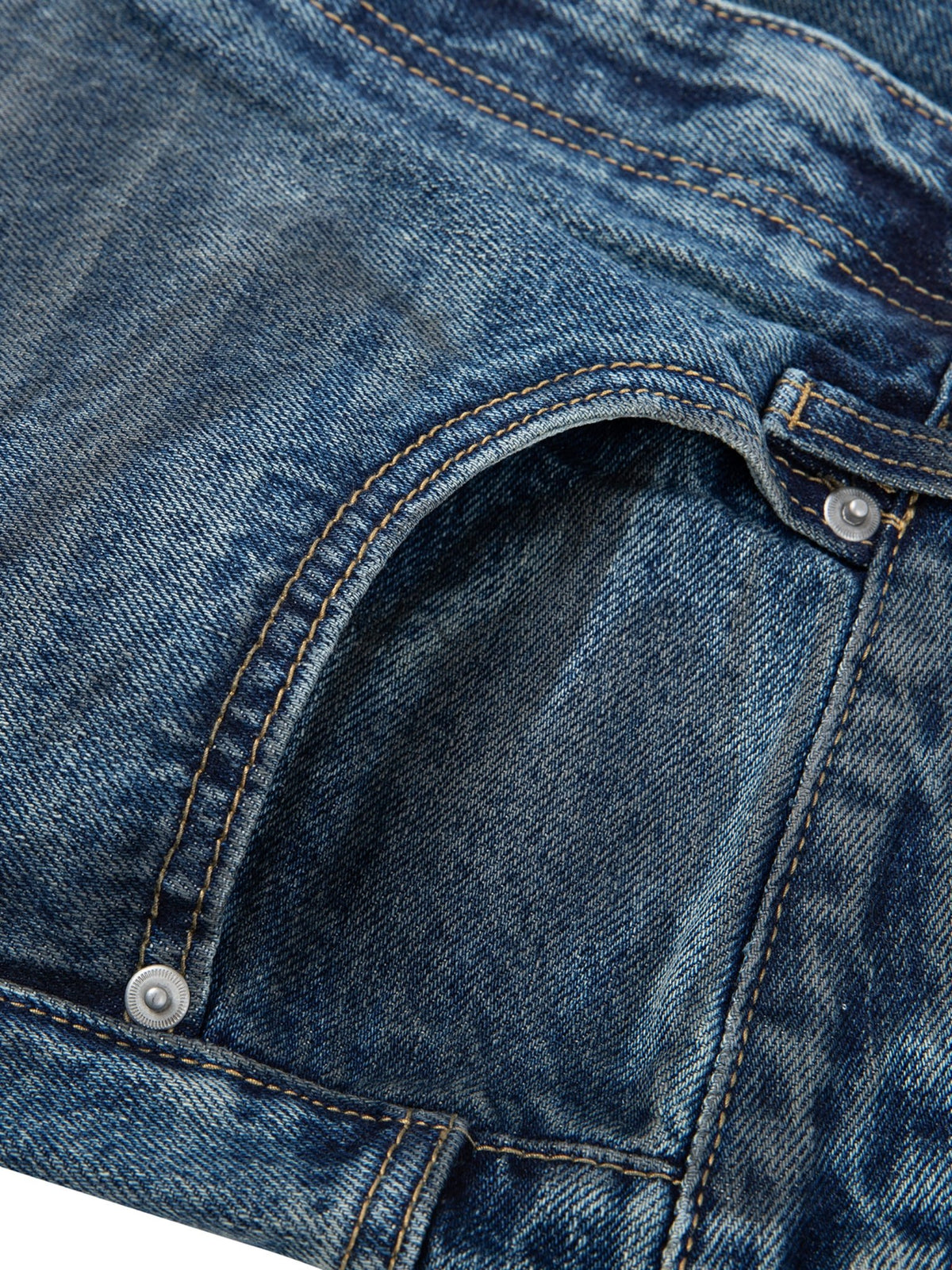 Vintage Wash Baggy Denim Jeans - Pantalones DAWS