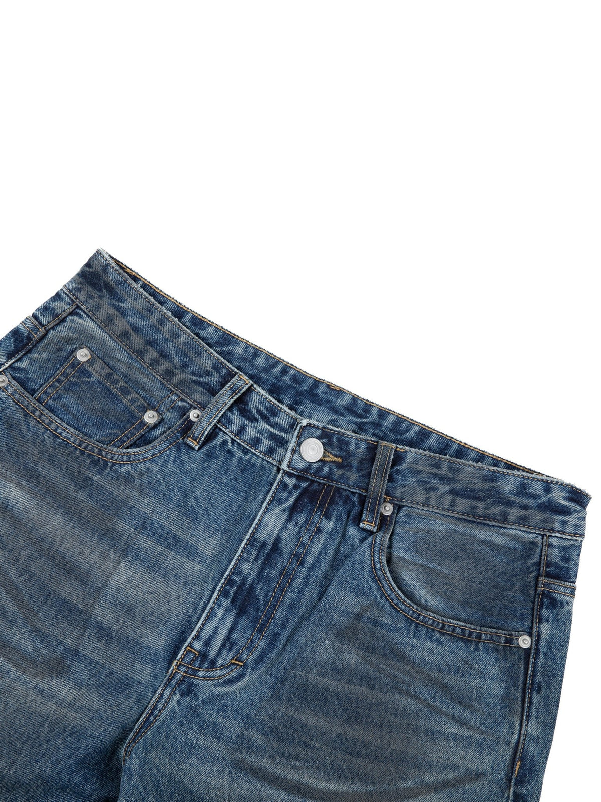 Vintage Wash Baggy Denim Jeans - Pantalones DAWS