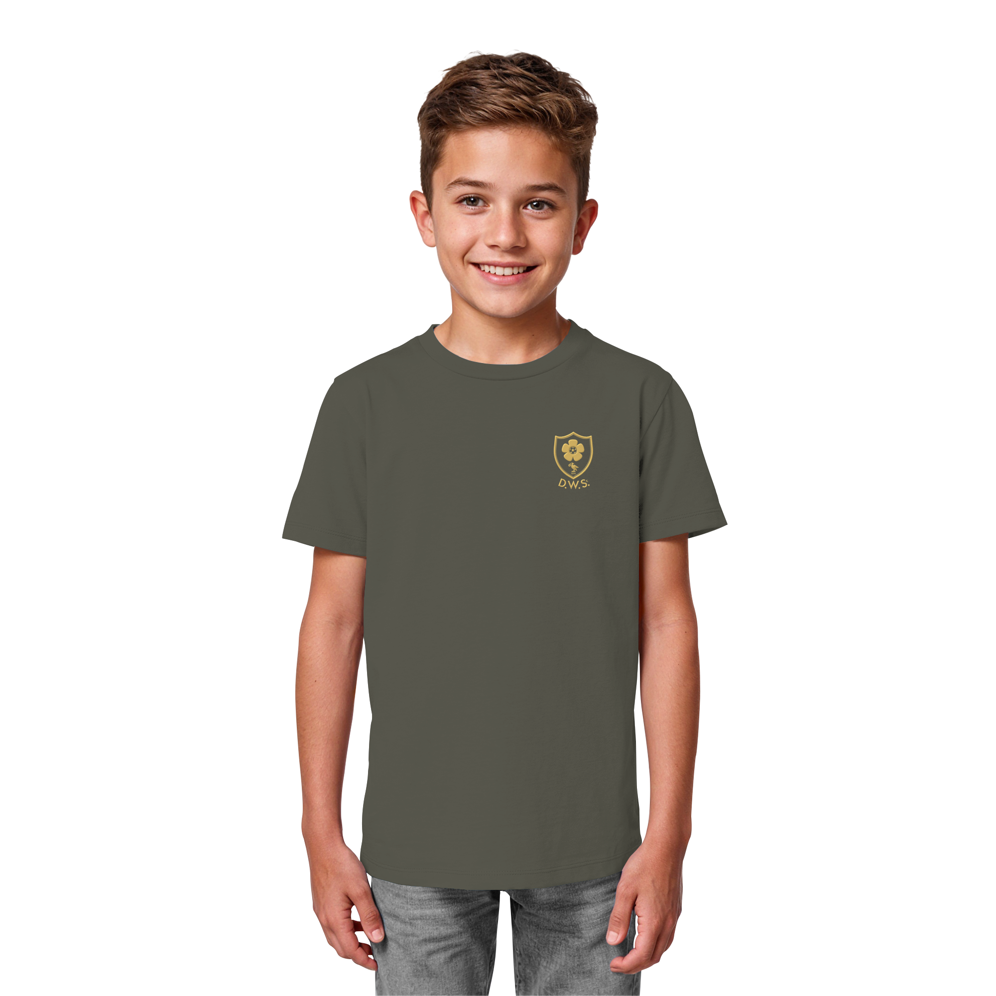 Athletic Gold Heavy Tee Kids D.W.S.c.