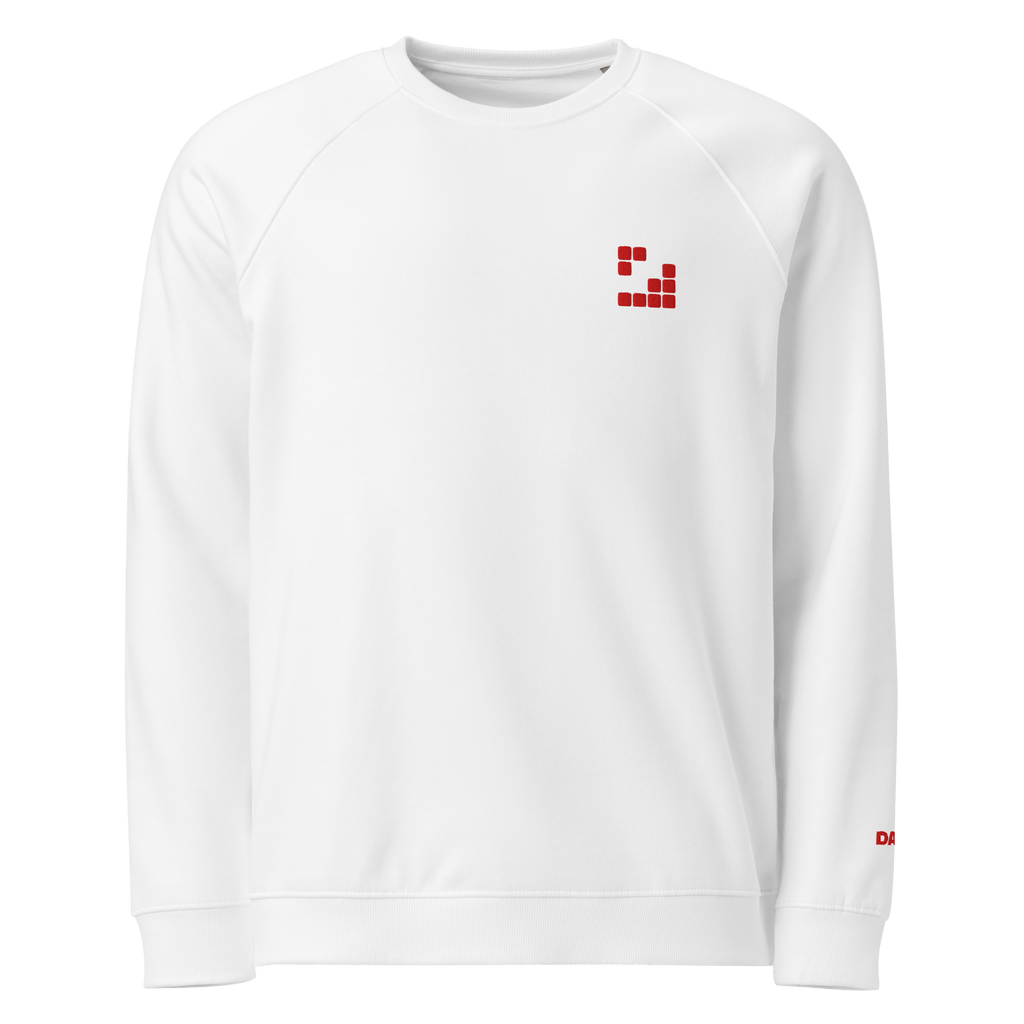 Sudadera Geometric orgánica raglán unisex color - Streetwear DAWS