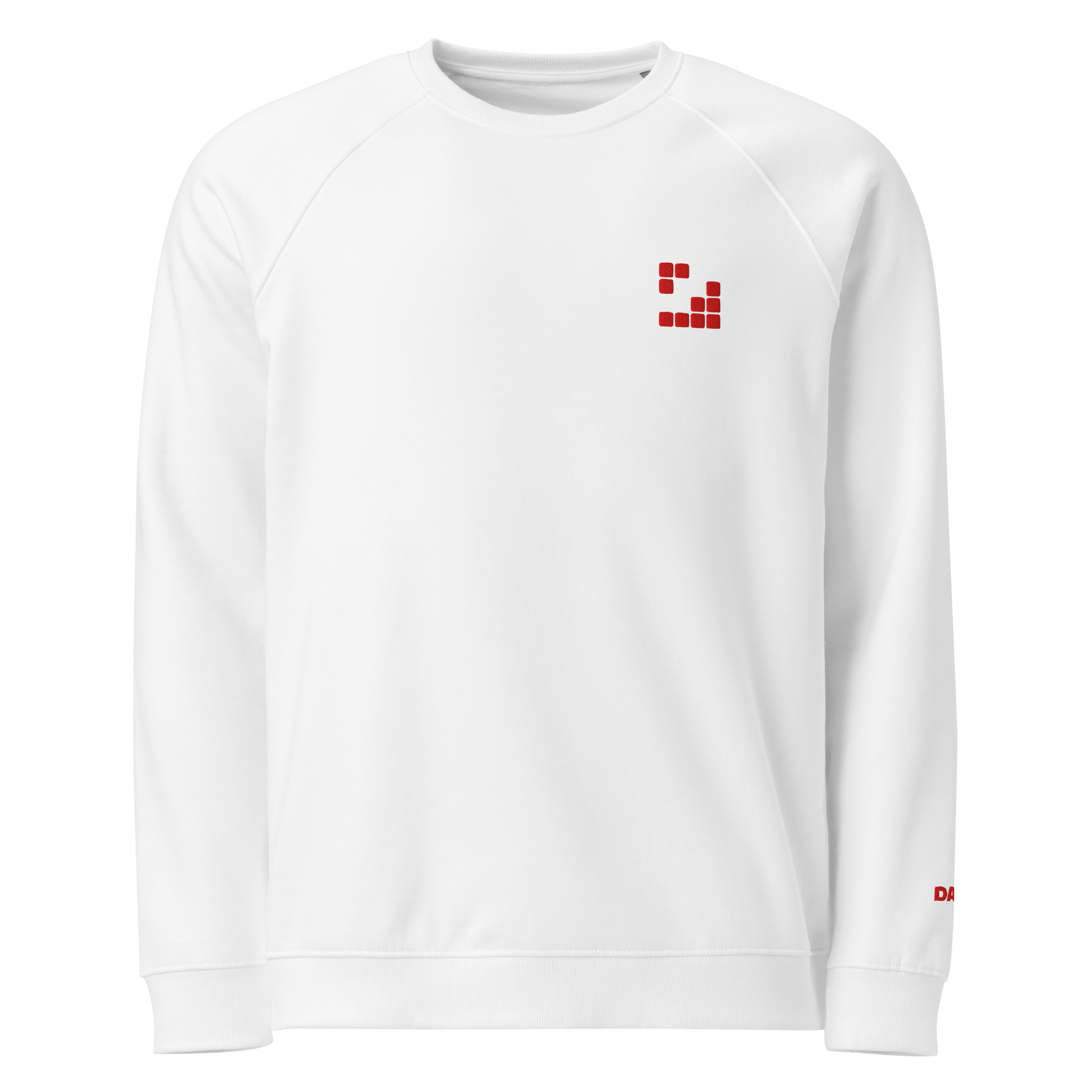 Sudadera Geometric orgánica raglán unisex color - Streetwear DAWS