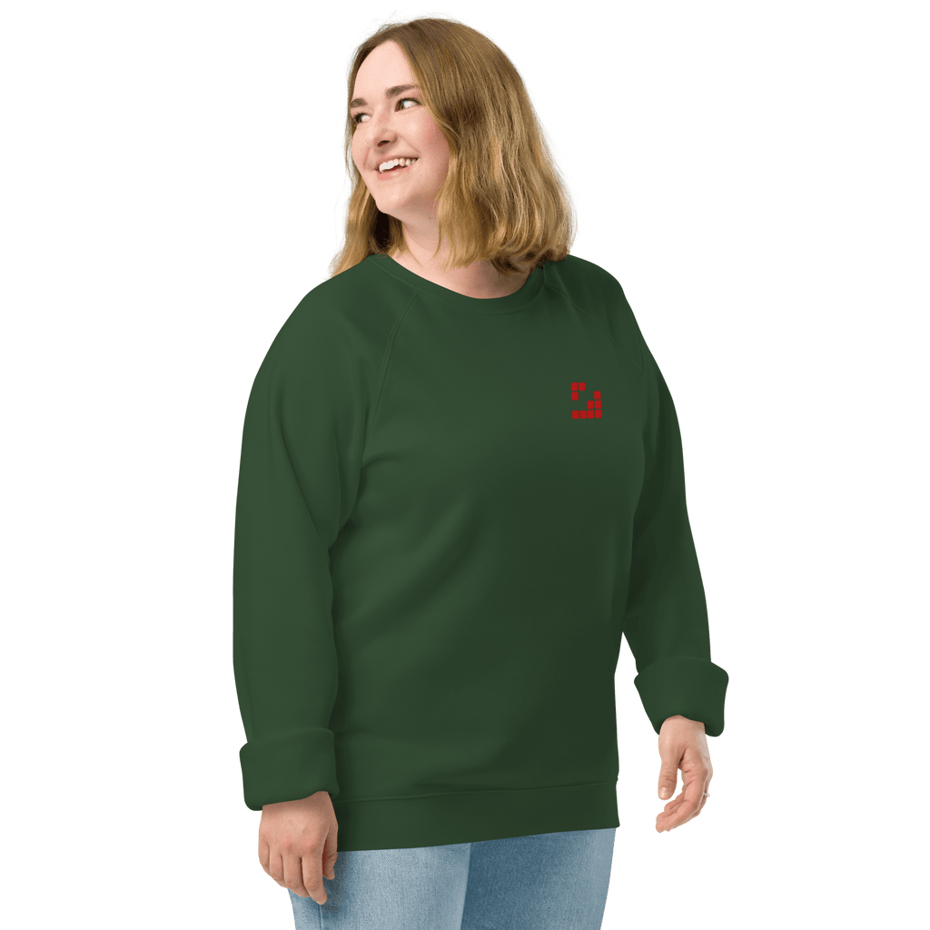 Sudadera Geometric orgánica raglán unisex color - Streetwear DAWS