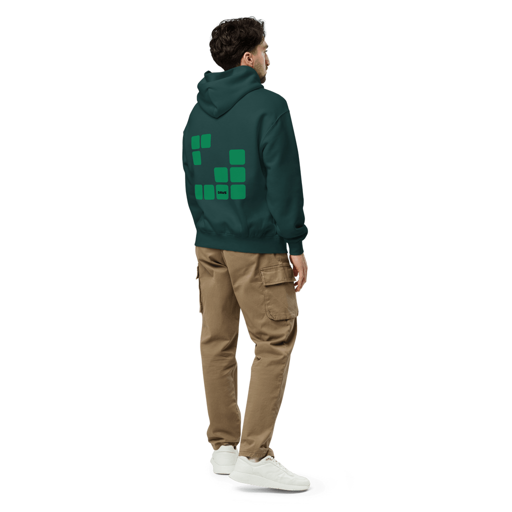 Sudadera Geometric Green oversize unisex color - Streetwear DAWS