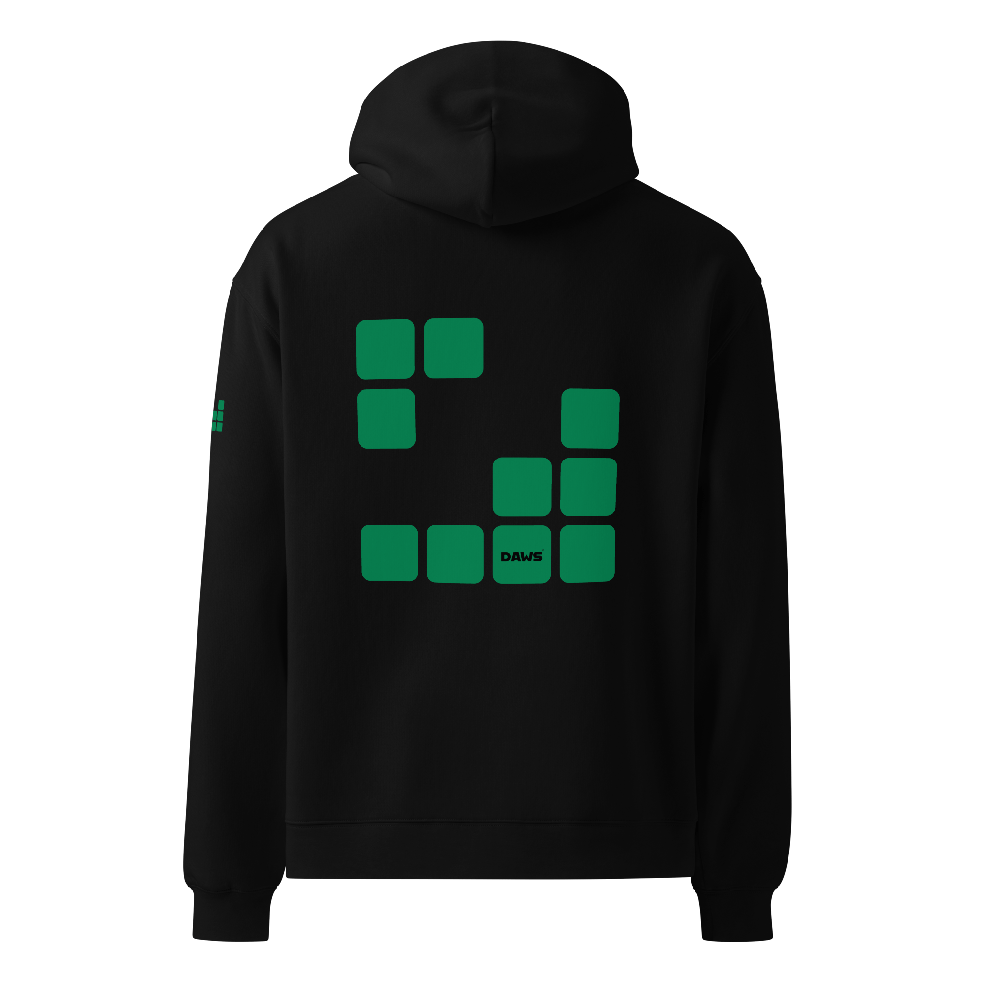 Sudadera Geometric Green oversize unisex color - Streetwear DAWS