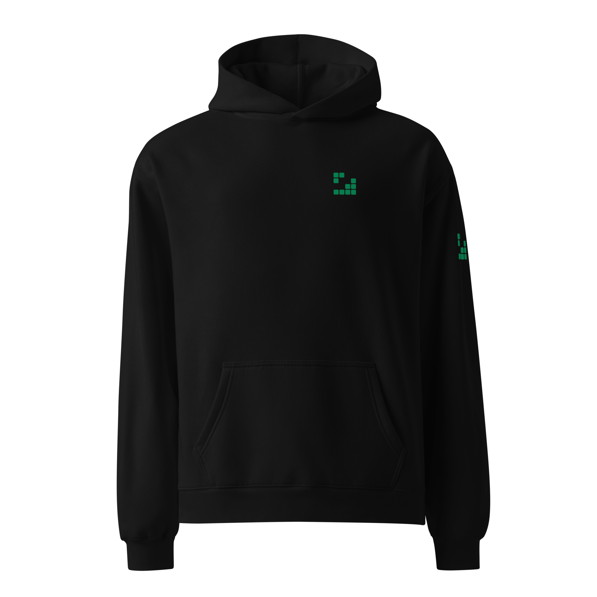 Sudadera Geometric Green oversize unisex color - Streetwear DAWS