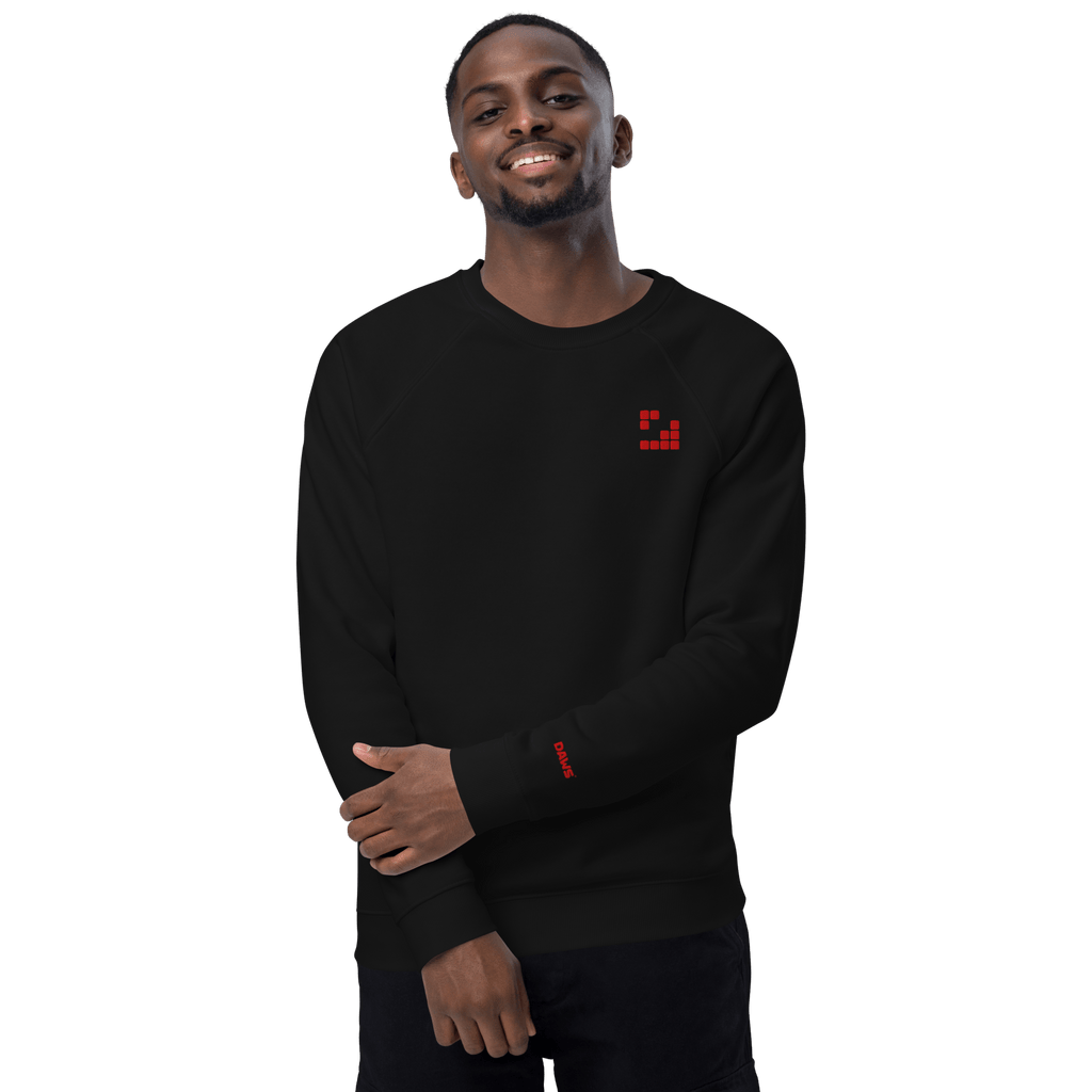 Sudadera Geometric orgánica raglán unisex color - Streetwear DAWS