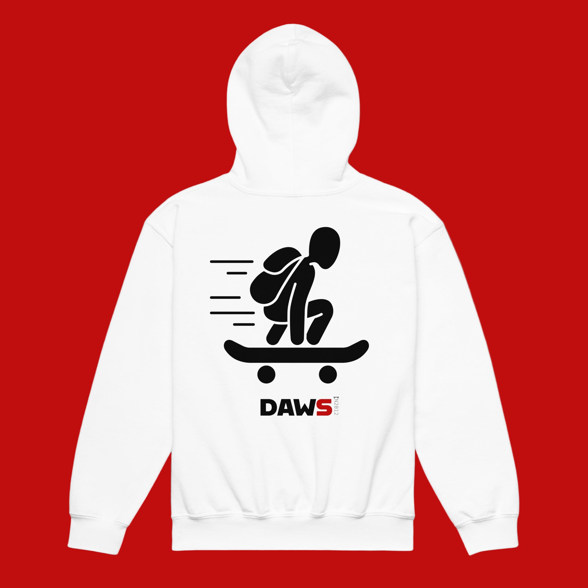 Sudadera Billy Skater N2012 Saul White unisex color - Streetwear DAWS