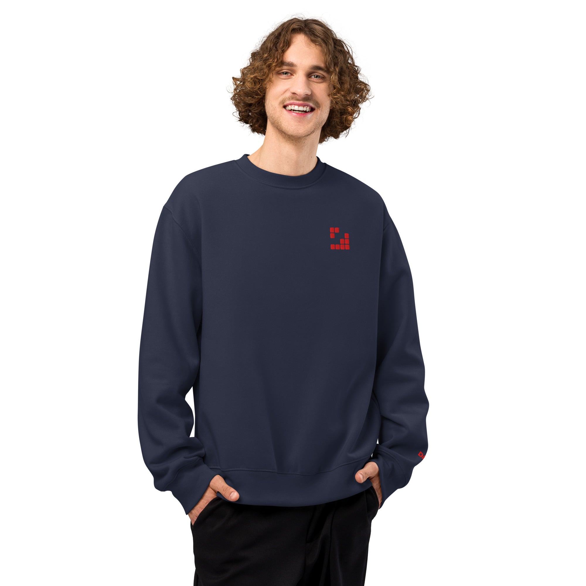 Sudadera Geometric gruesa oversize - Azul - Streetwear DAWS