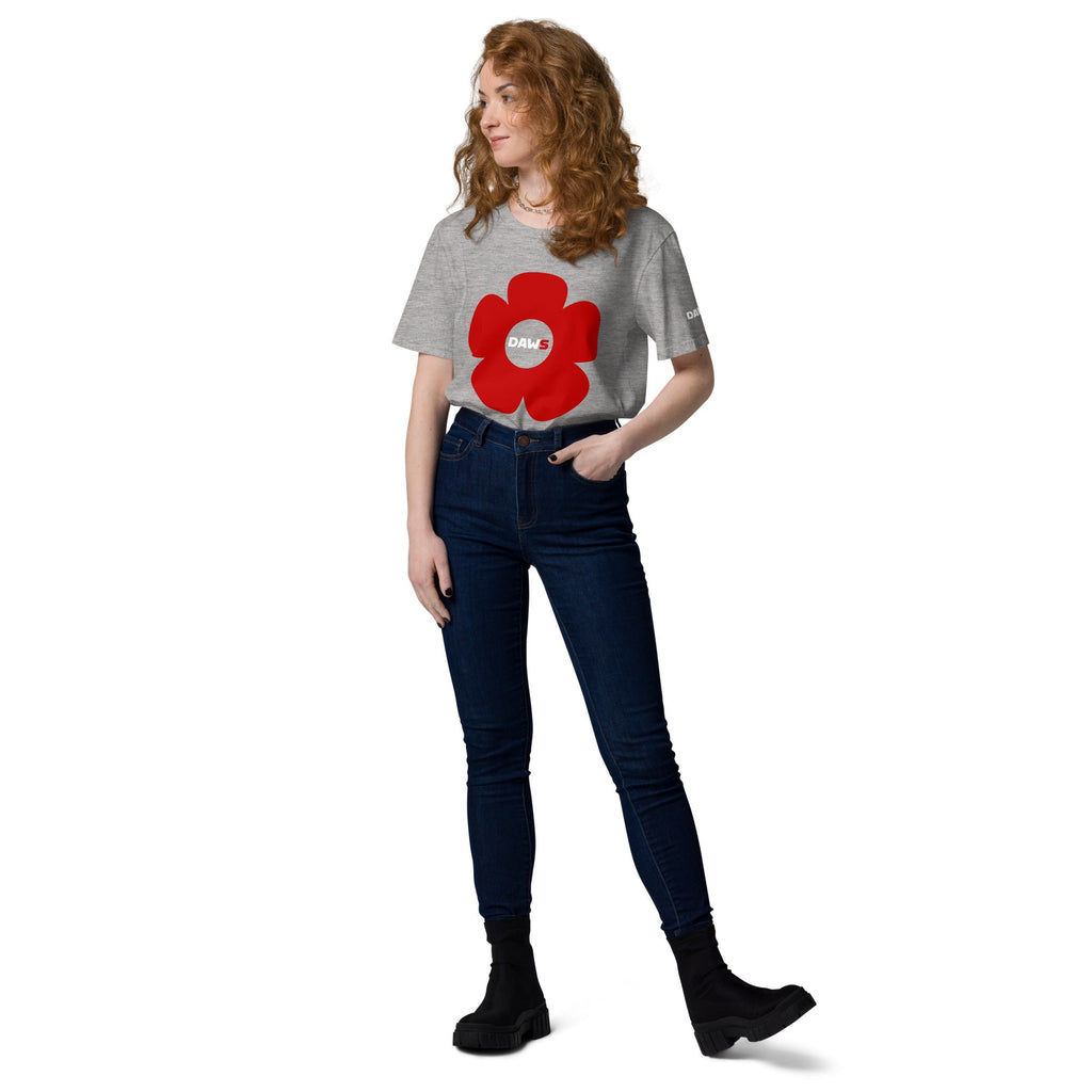 Camiseta Vera Redflower de algodón orgánico unisex color - Streetwear DAWS
