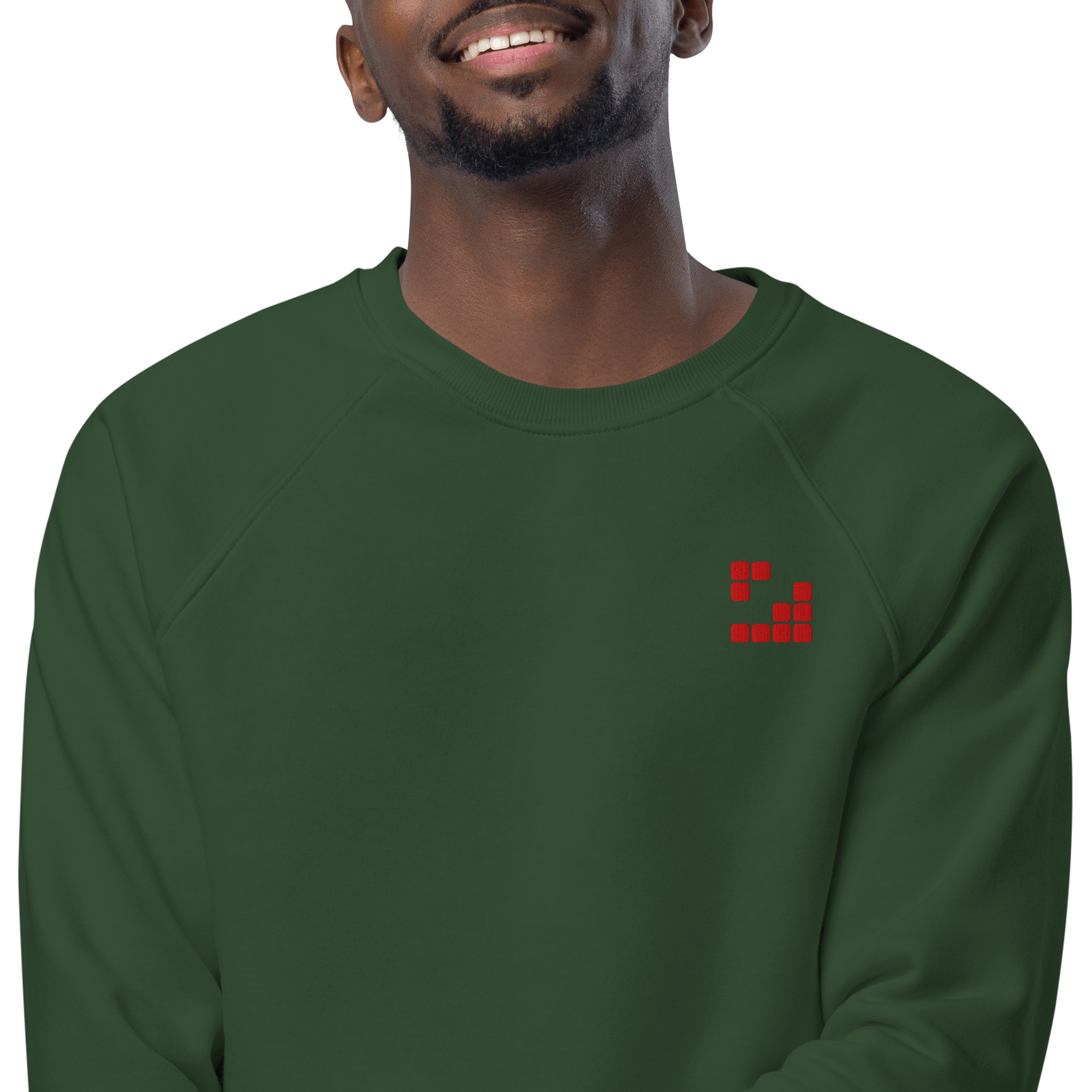 Sudadera Geometric orgánica raglán unisex color - Streetwear DAWS