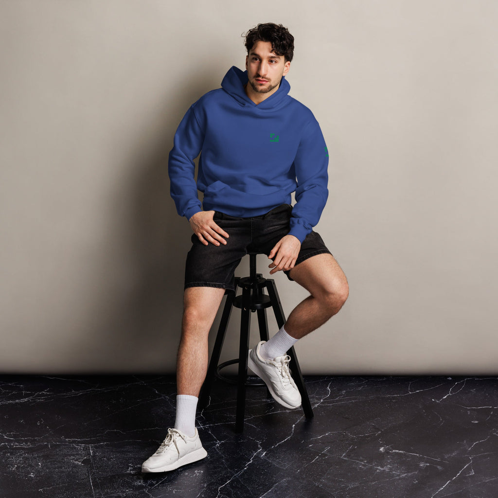 Sudadera Geometric Green oversize unisex color - Streetwear DAWS