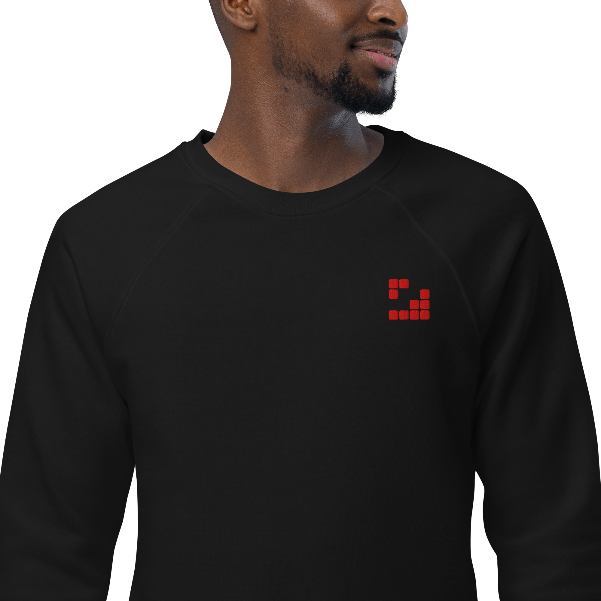 Sudadera Geometric orgánica raglán unisex color - Streetwear DAWS