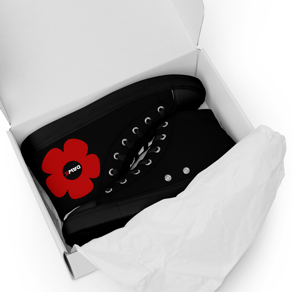 Zapatillas Vera Redflower Hombre | Negro & Rojo color - Streetwear DAWS