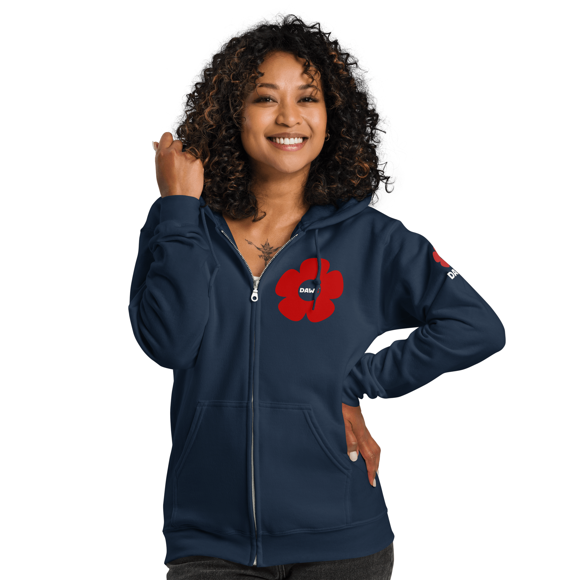 Sudadera Vera Redflower DAWS Open color - Streetwear DAWS