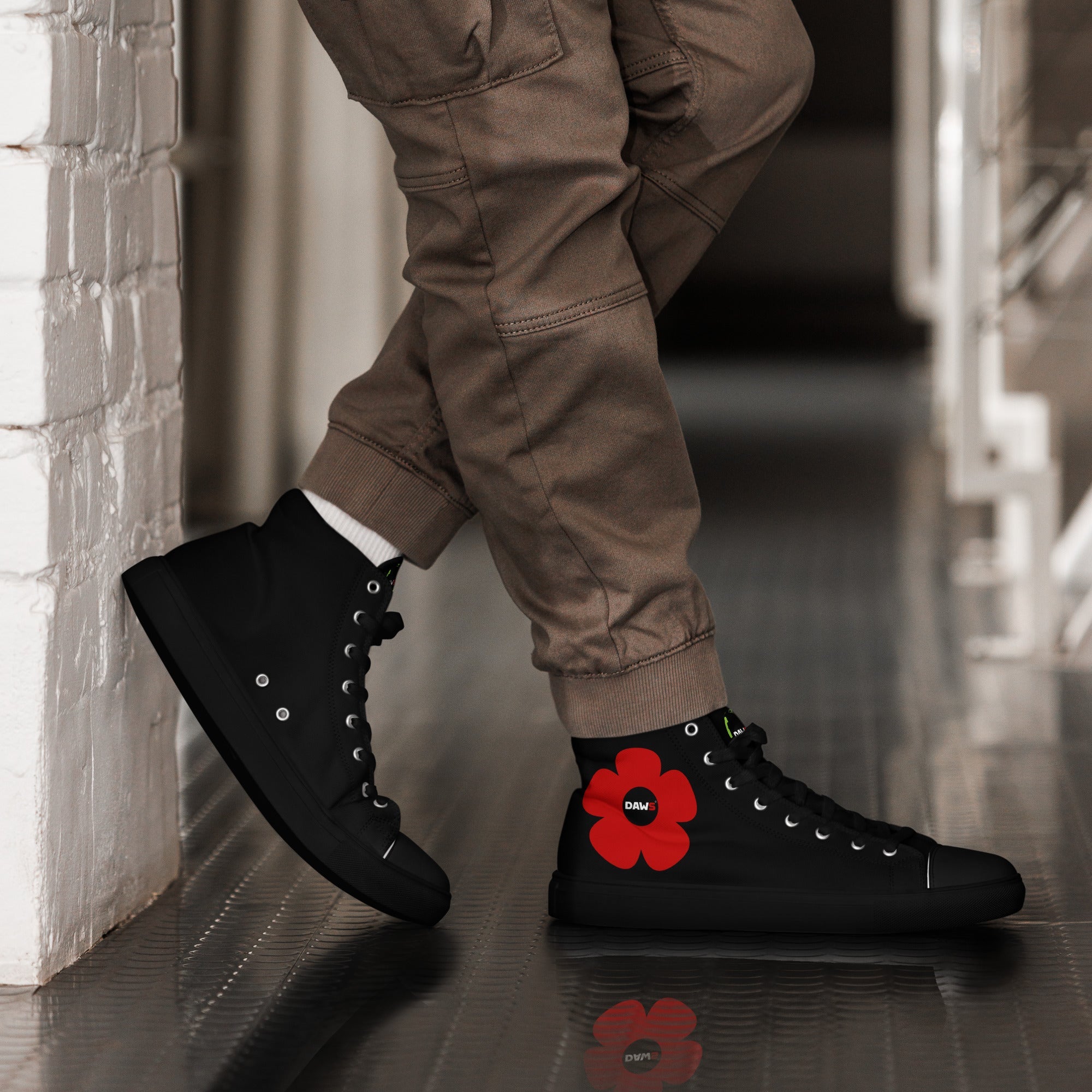 Zapatillas Vera Redflower Hombre | Negro & Rojo color - Streetwear DAWS