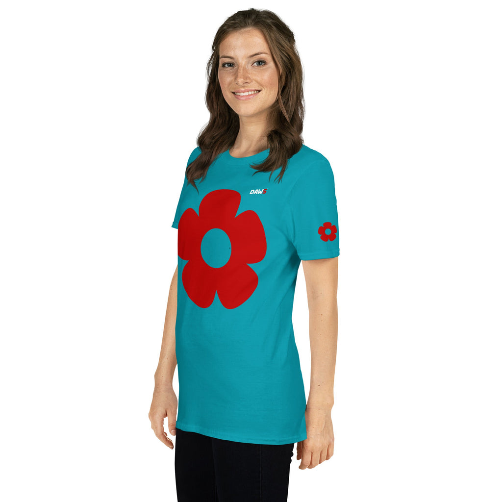 Camiseta Vera Redflower Softstyle unisex color - Streetwear DAWS