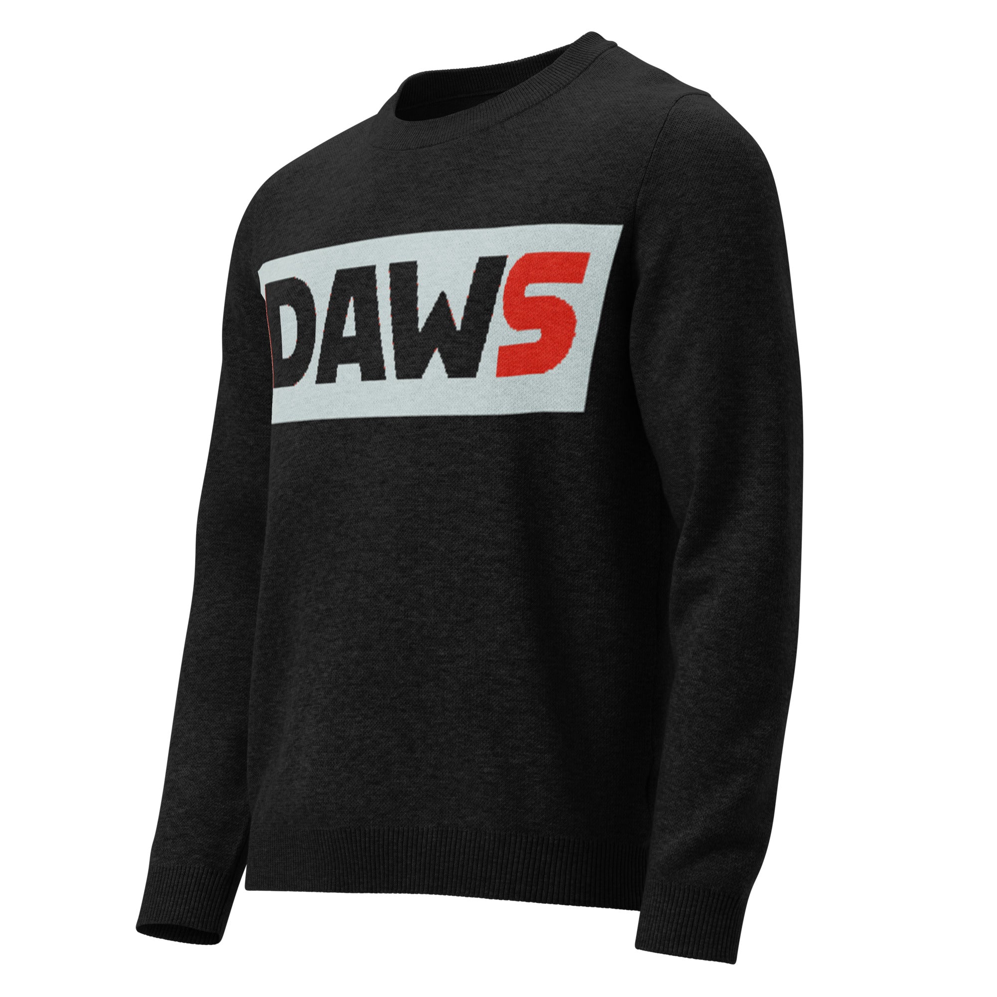Jersey de punto Andrew DAWS Black con cuello redondo color - Streetwear DAWS