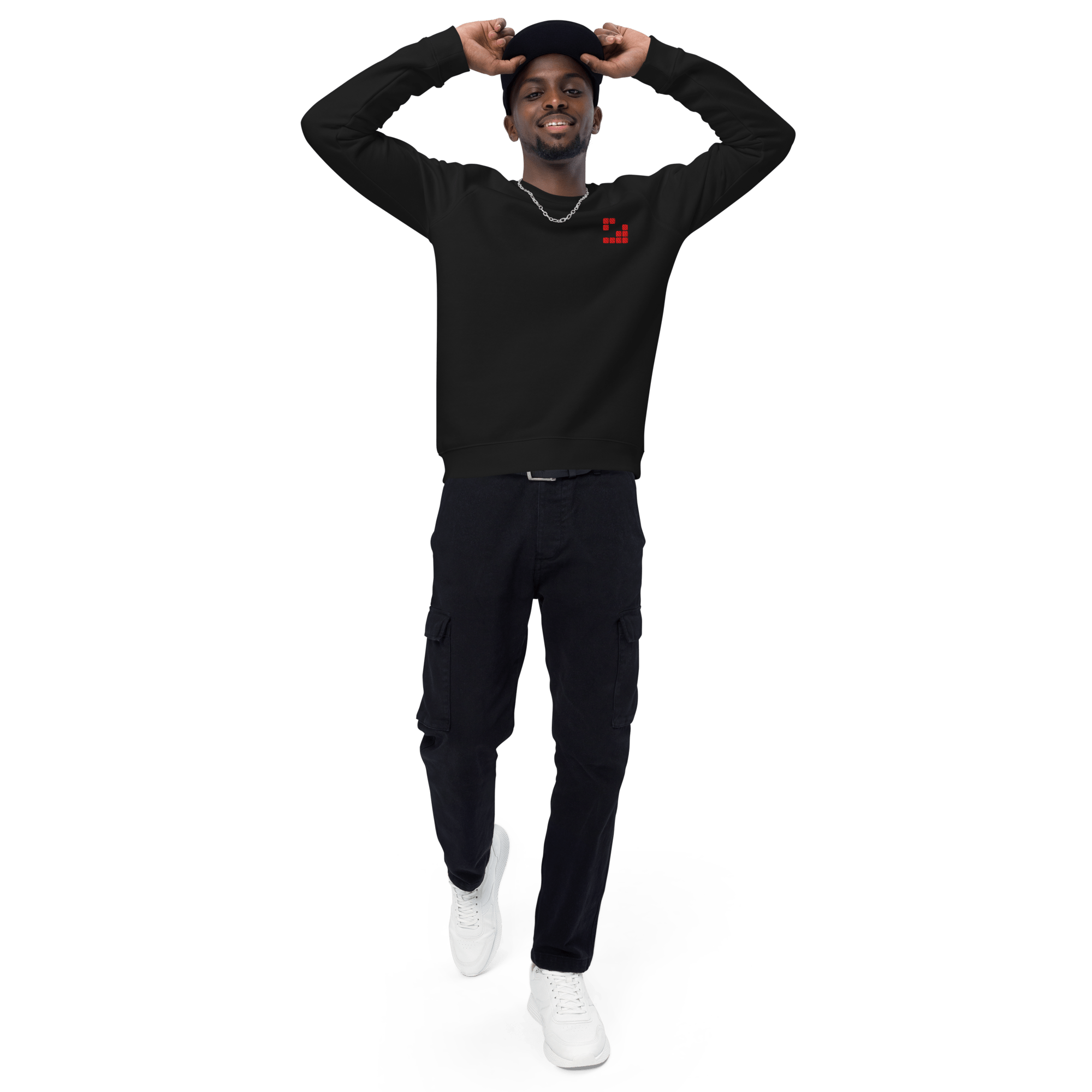 Sudadera Geometric orgánica raglán unisex color - Streetwear DAWS