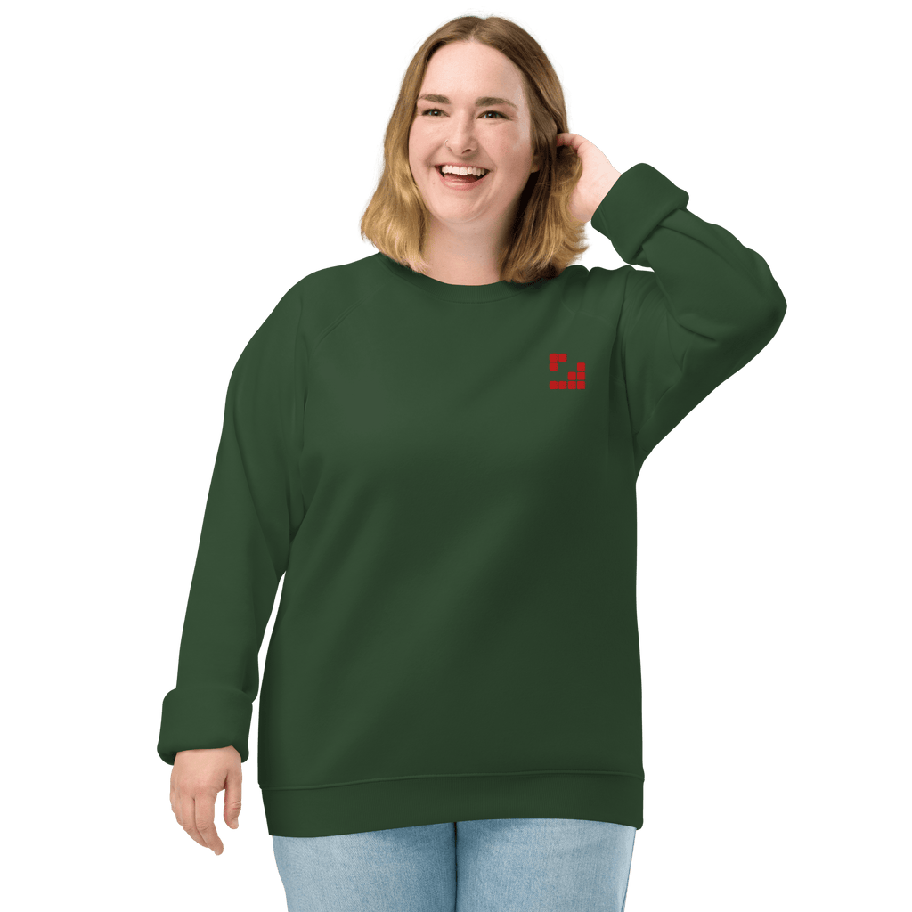 Sudadera Geometric orgánica raglán unisex color - Streetwear DAWS