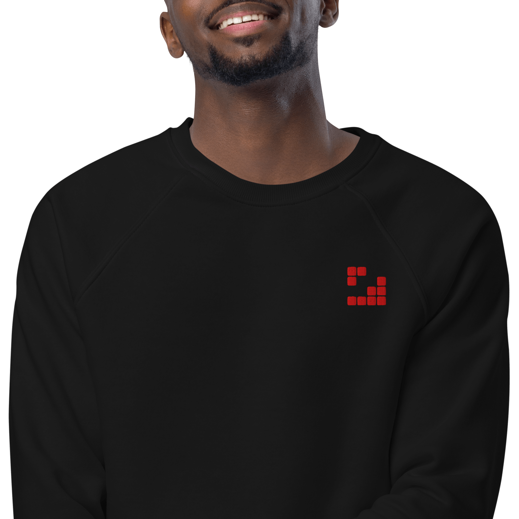 Sudadera Geometric orgánica raglán unisex color - Streetwear DAWS