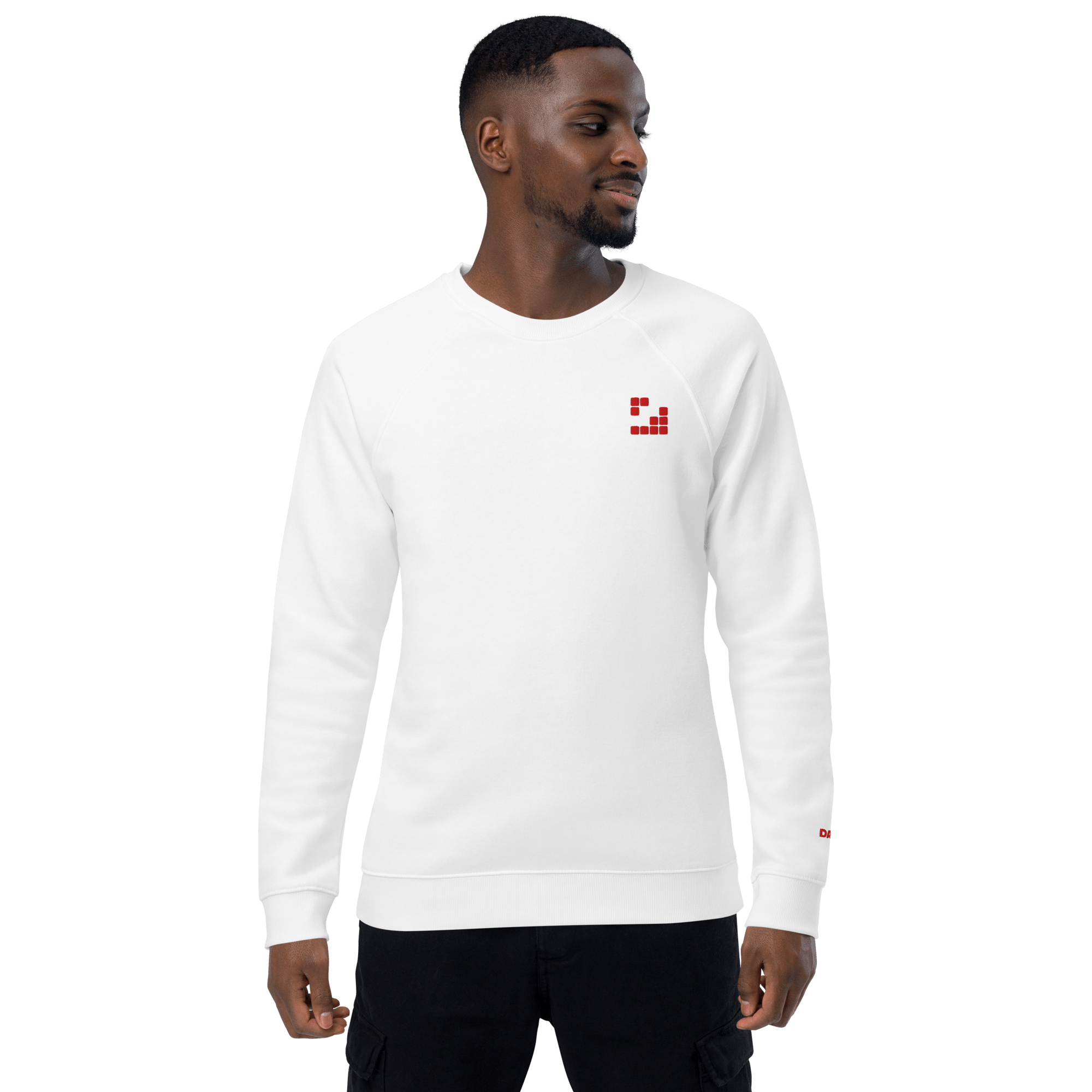 Sudadera Geometric orgánica raglán unisex color - Streetwear DAWS