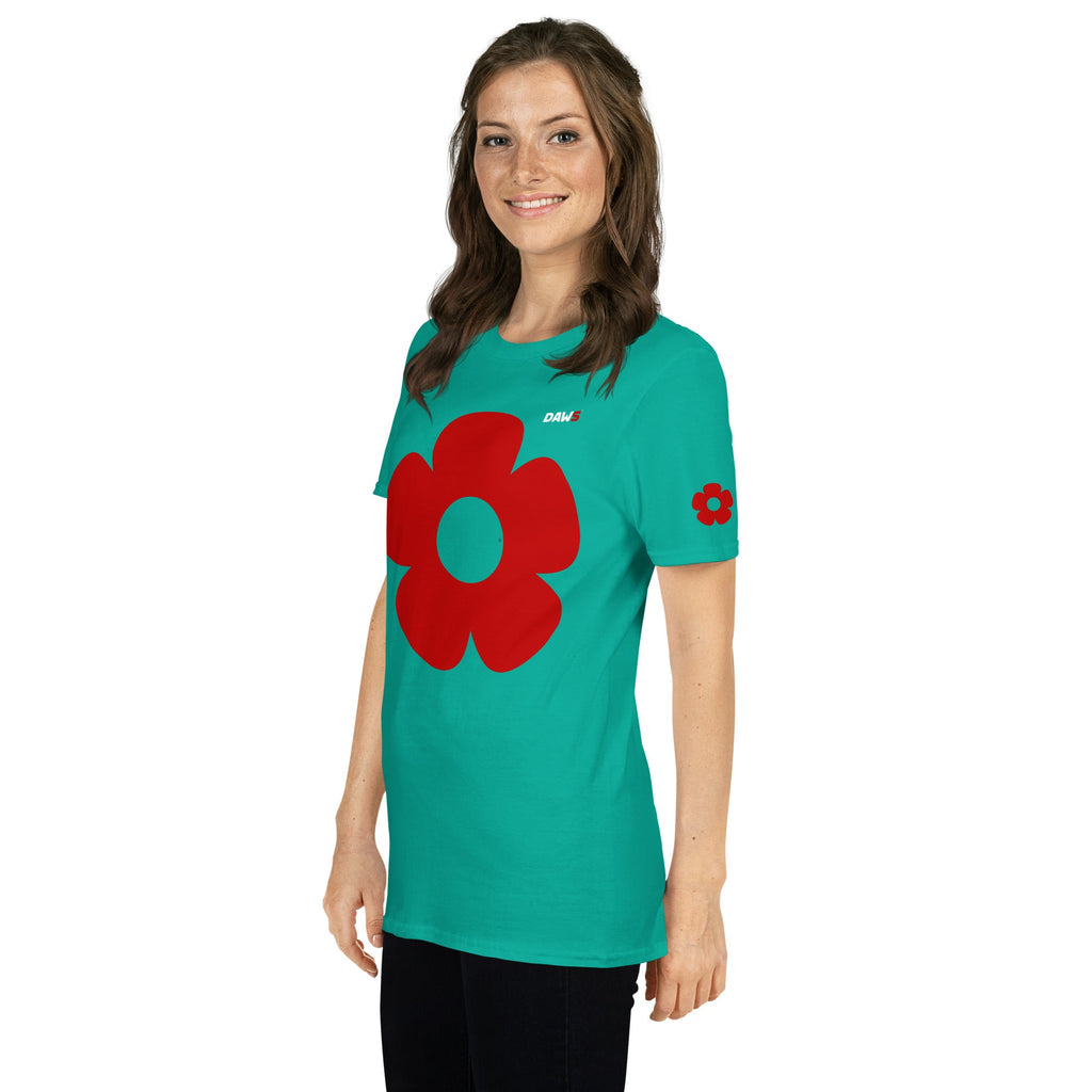 Camiseta Vera Redflower Softstyle unisex color - Streetwear DAWS