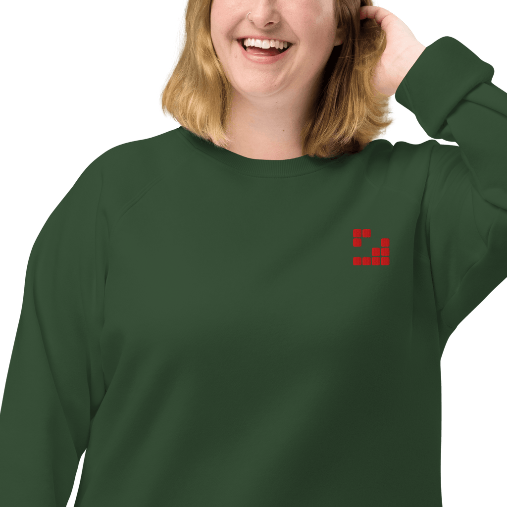 Sudadera Geometric orgánica raglán unisex color - Streetwear DAWS