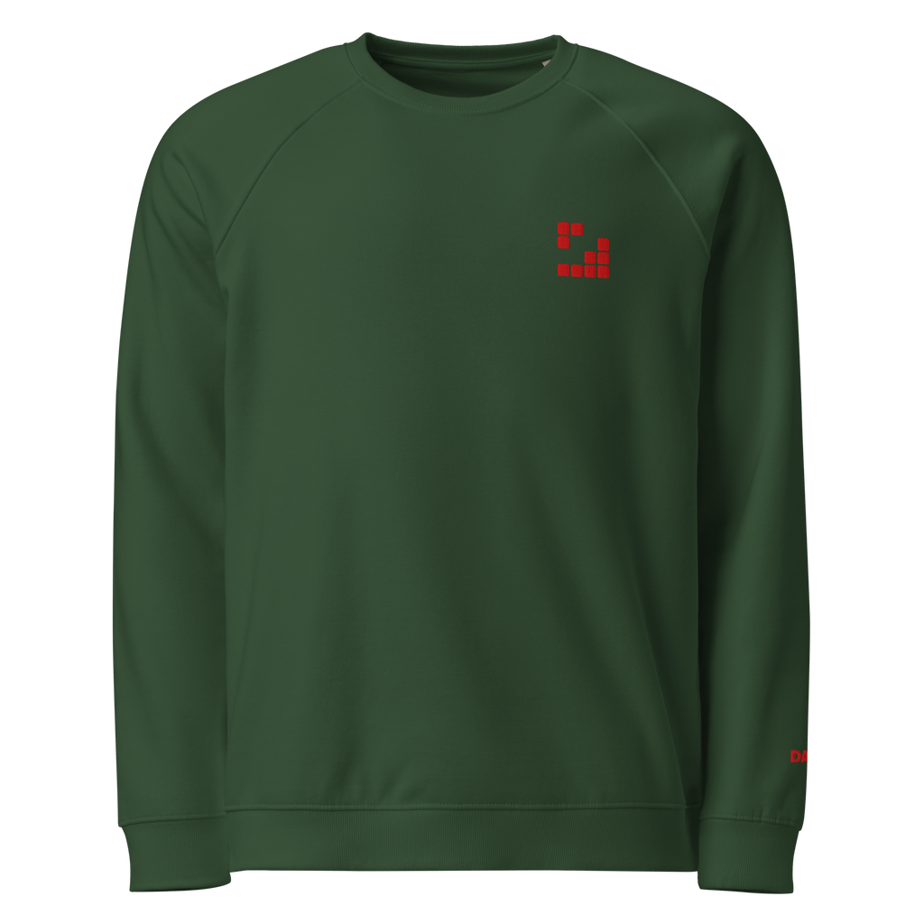 Sudadera Geometric orgánica raglán unisex color - Streetwear DAWS