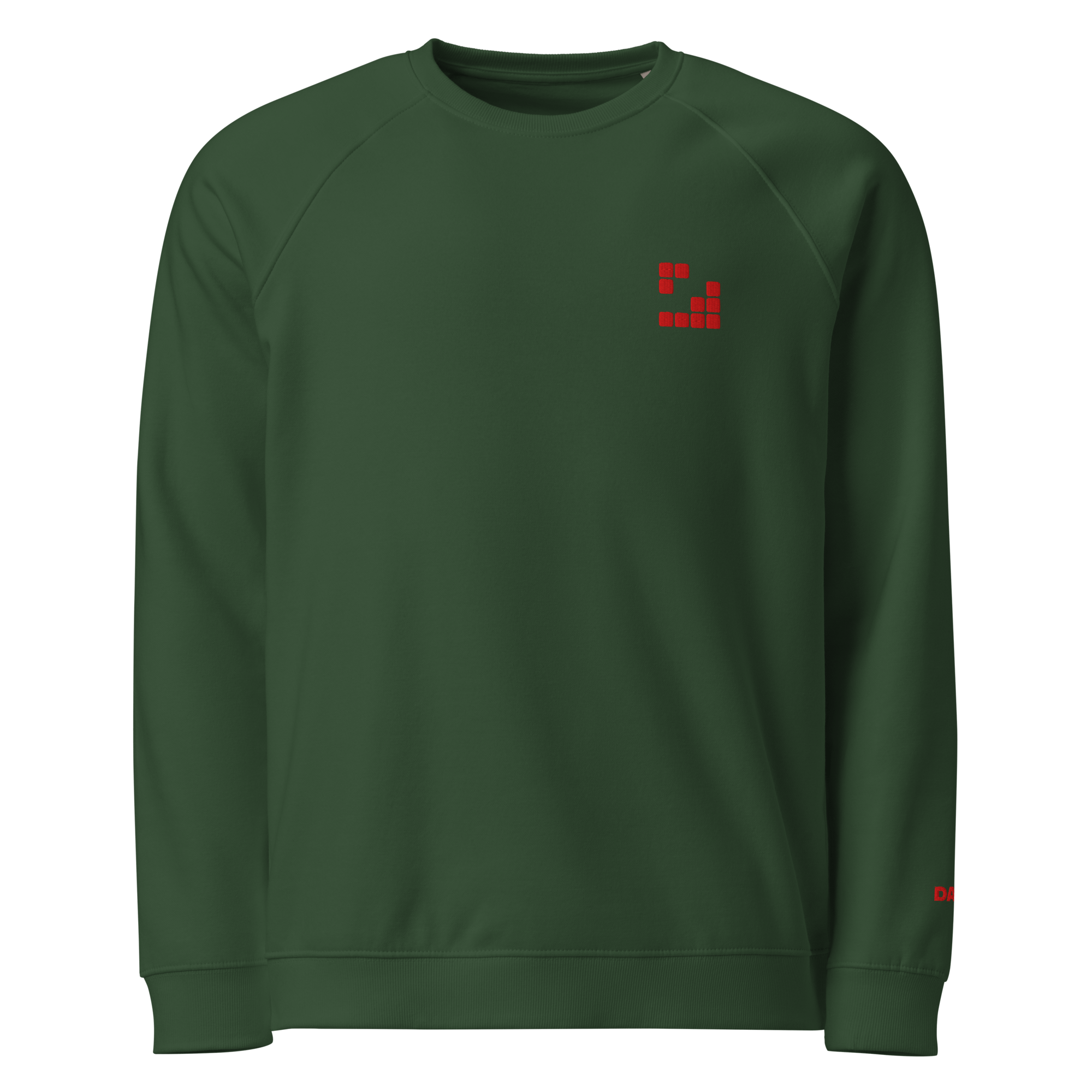 Sudadera Geometric orgánica raglán unisex color - Streetwear DAWS