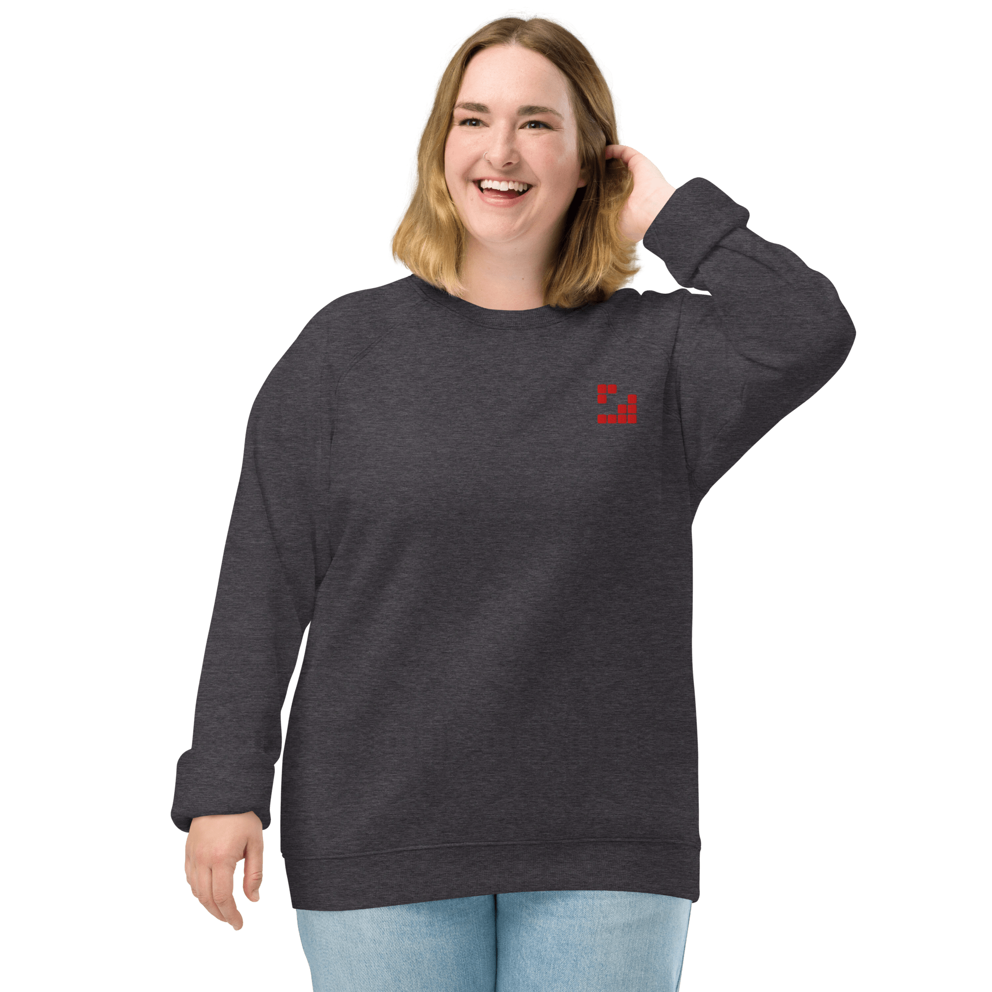 Sudadera Geometric orgánica raglán unisex color - Streetwear DAWS