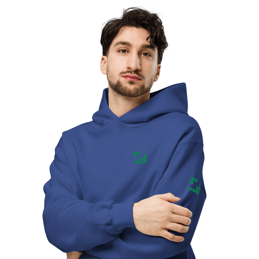 Sudadera Geometric Green oversize unisex color - Streetwear DAWS
