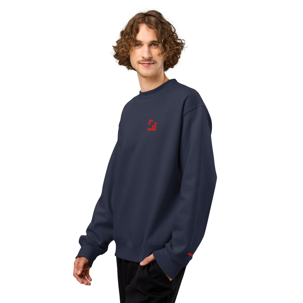 Sudadera Geometric gruesa oversize - Azul - Streetwear DAWS