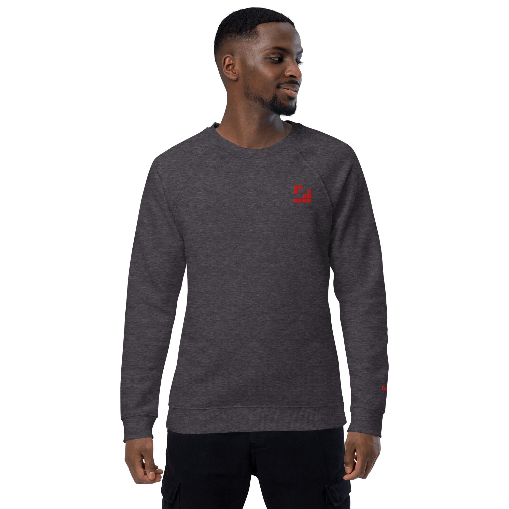 Sudadera Geometric orgánica raglán unisex color - Streetwear DAWS