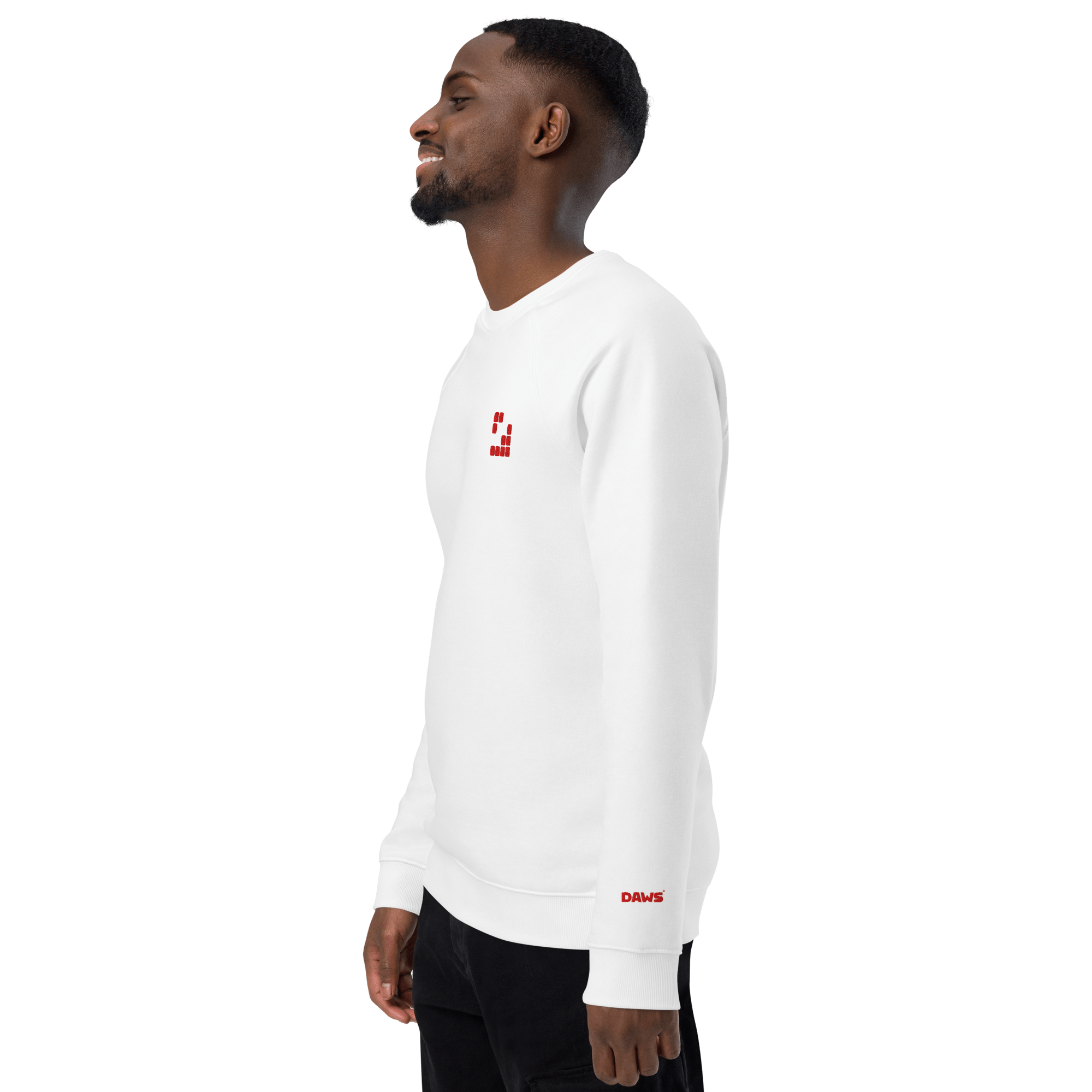 Sudadera Geometric orgánica raglán unisex color - Streetwear DAWS