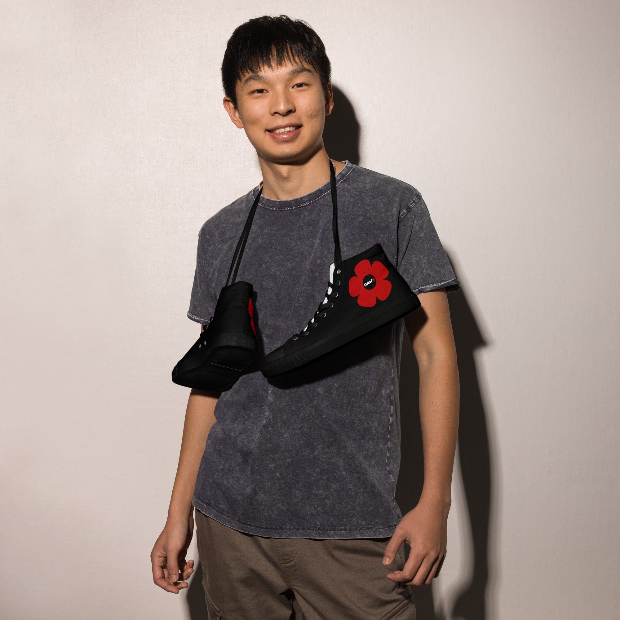 Zapatillas Vera Redflower Hombre | Negro & Rojo color - Streetwear DAWS