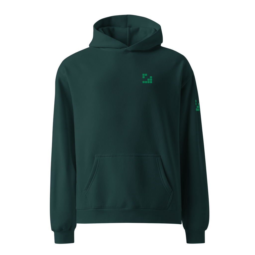Sudadera Geometric Green oversize unisex color - Streetwear DAWS