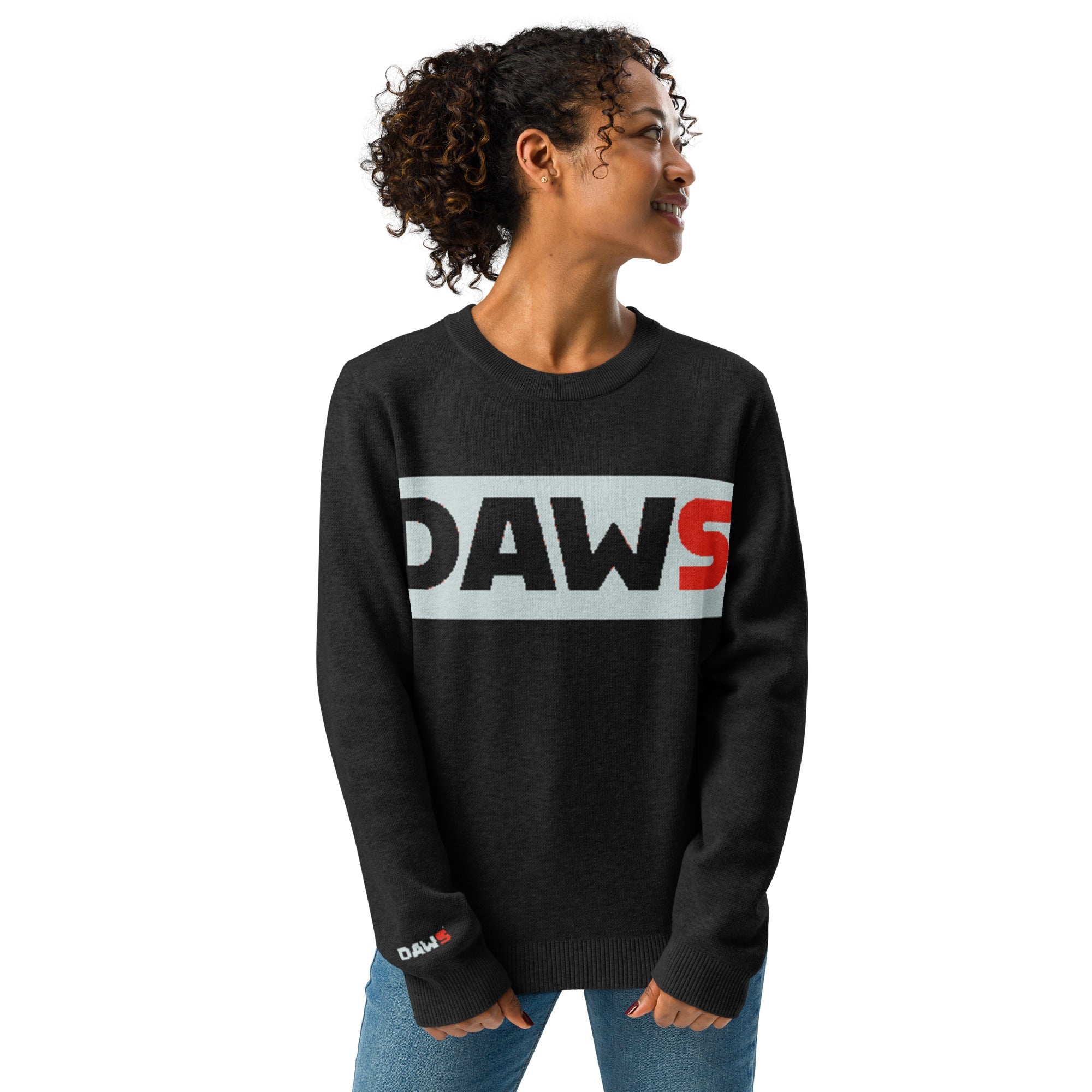 Jersey de punto Andrew DAWS Black con cuello redondo color - Streetwear DAWS
