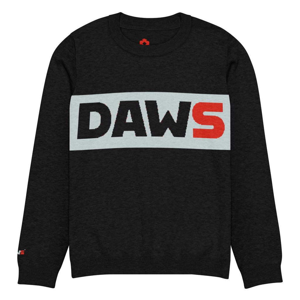 Jersey de punto Andrew DAWS Black con cuello redondo color - Streetwear DAWS