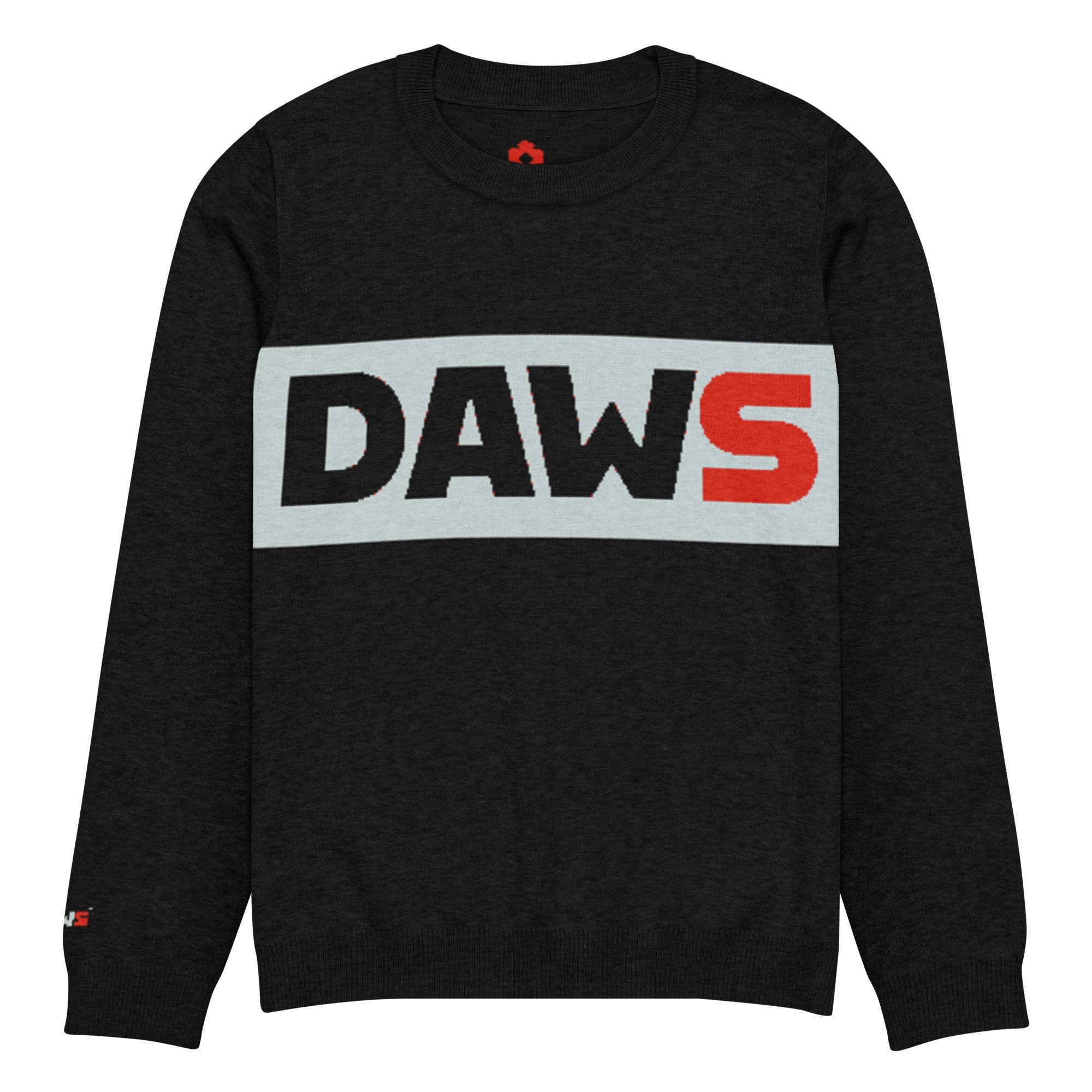 Jersey de punto Andrew DAWS Black con cuello redondo color - Streetwear DAWS