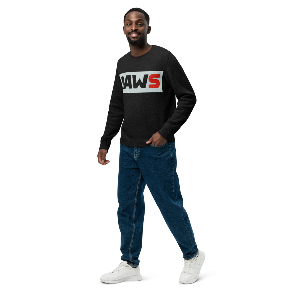 Jersey de punto Andrew DAWS Black con cuello redondo color - Streetwear DAWS