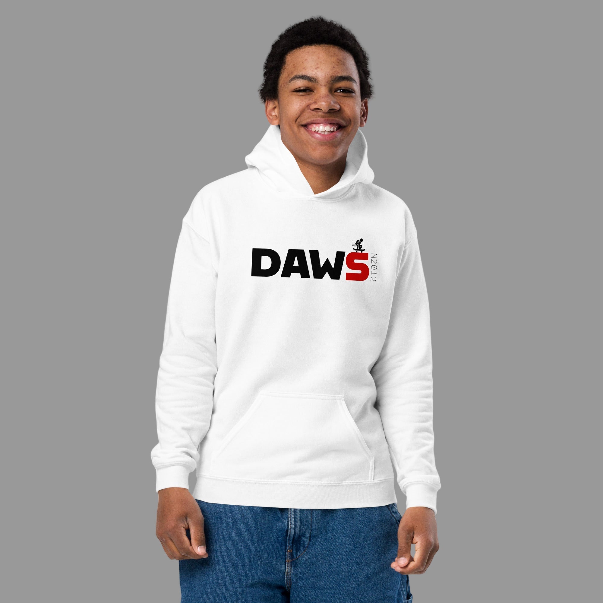 Sudadera Billy Skater N2012 Saul White unisex color - Streetwear DAWS