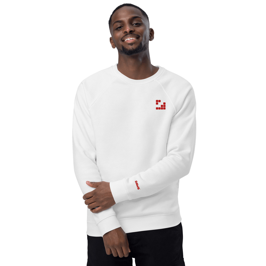 Sudadera Geometric orgánica raglán unisex color - Streetwear DAWS