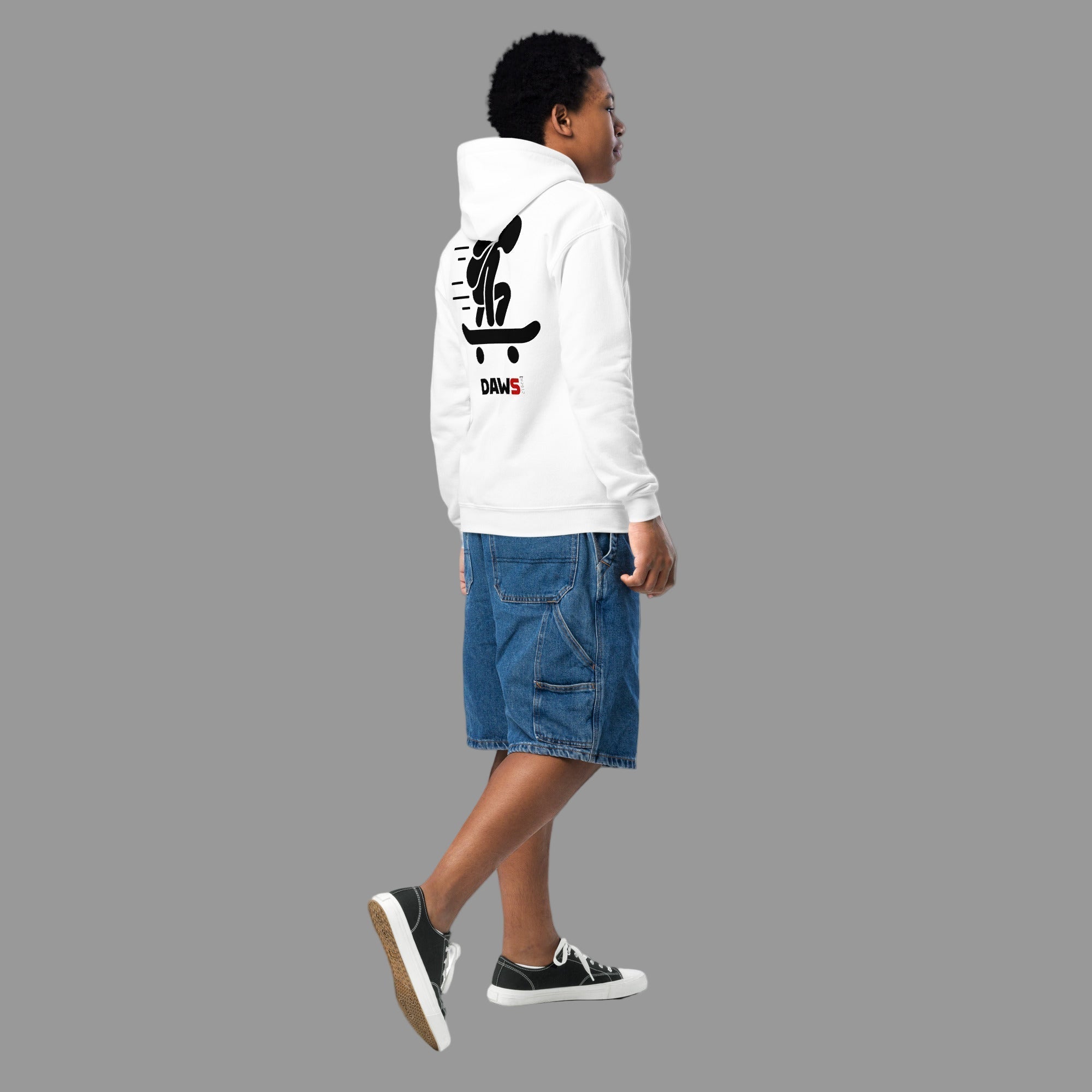 Sudadera Billy Skater N2012 Saul White unisex color - Streetwear DAWS