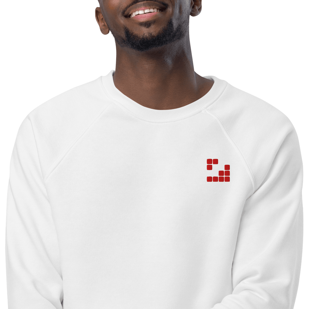 Sudadera Geometric orgánica raglán unisex color - Streetwear DAWS