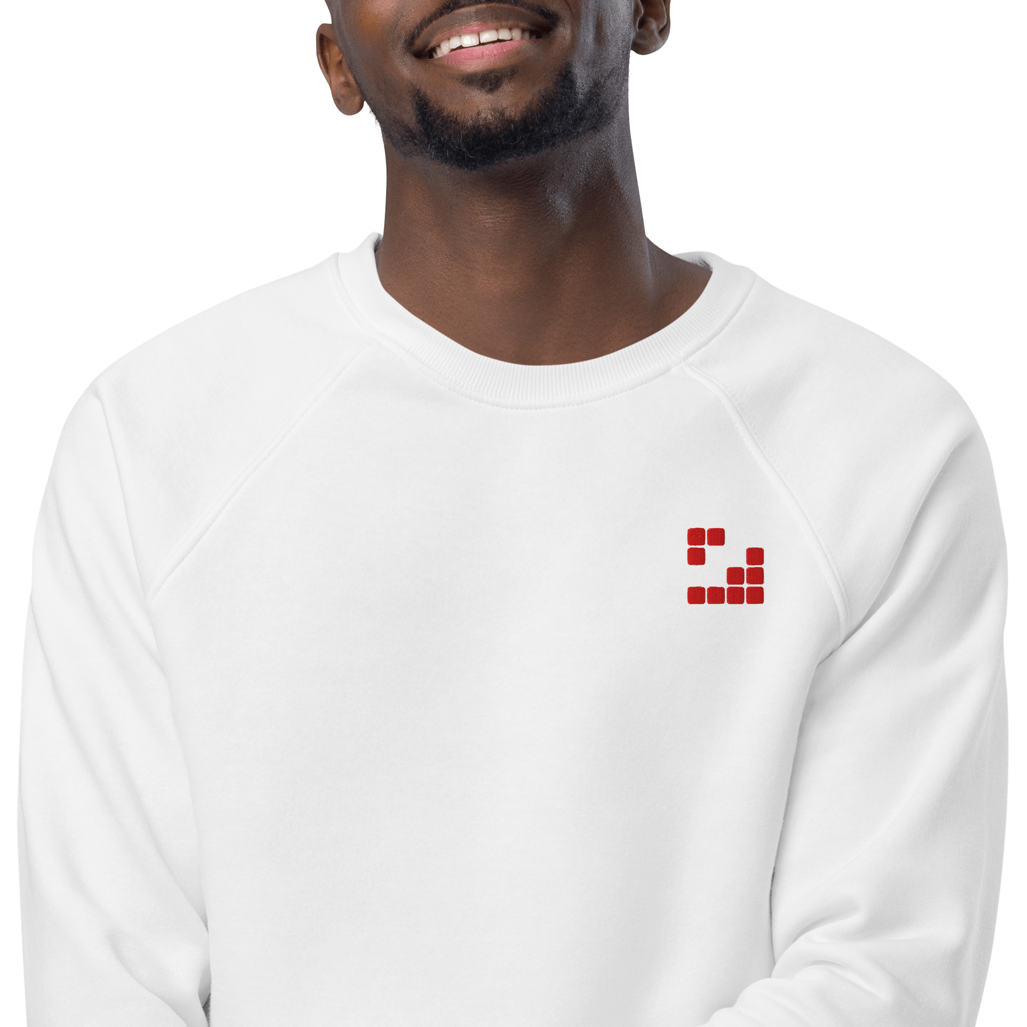 Sudadera Geometric orgánica raglán unisex color - Streetwear DAWS